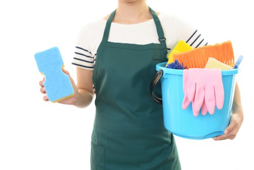 Carpet cleaning team using eco-friendly waste separation in Cricklewood
