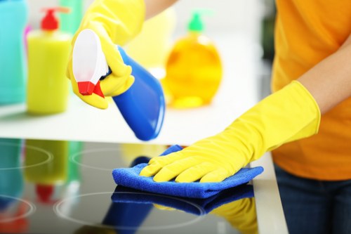 Recyclable cleaning materials being sorted for local recovery
